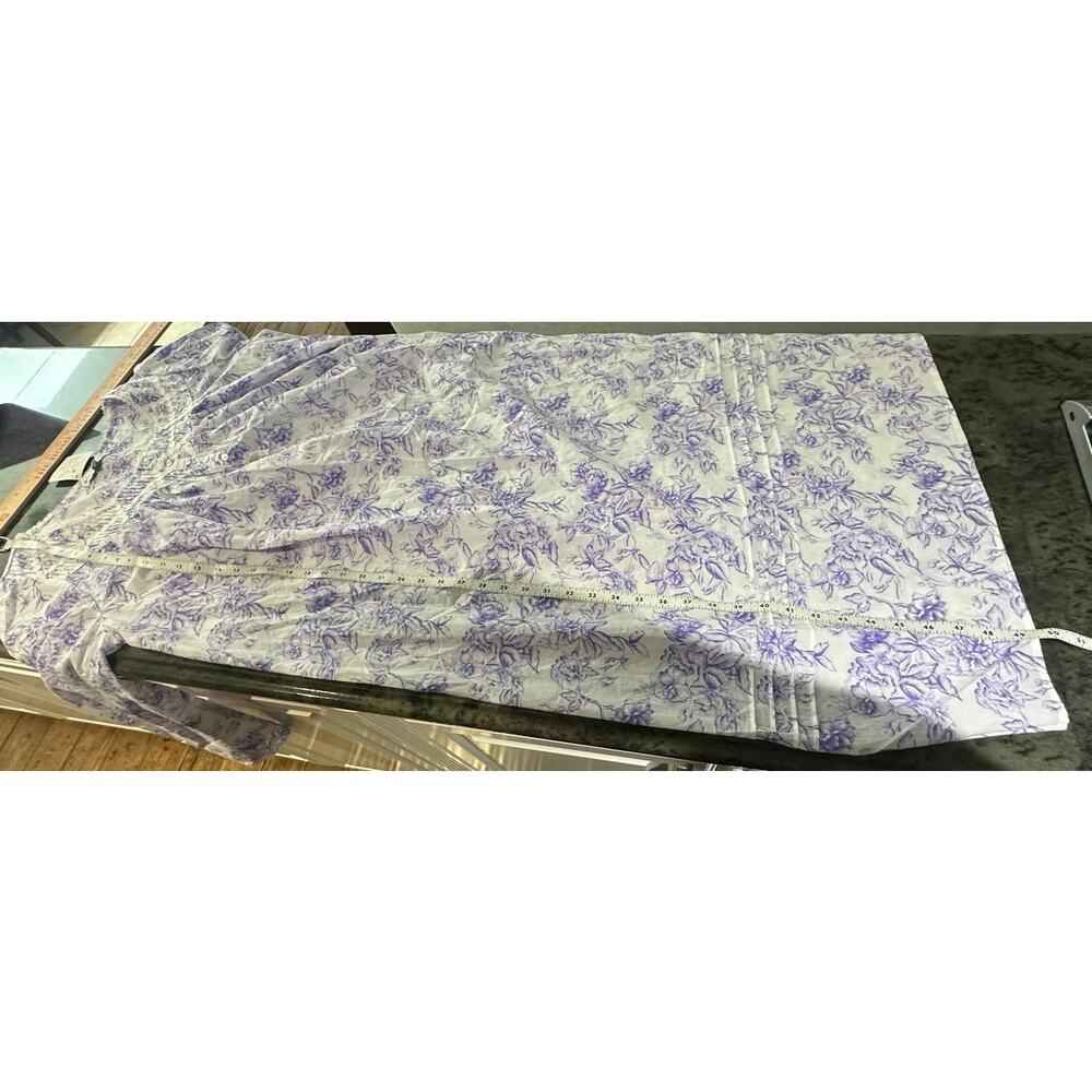 Eileen West Nightgown M NWT 100% Cotton Lavender Floral Lace Trim Ballet Gown - Picture 14 of 15